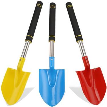 Imagem de Pacote com 3 pás de praia Greeily Long Handle de 24 polegadas para adu