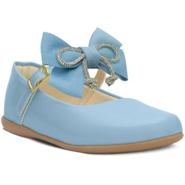Imagem de Sapatilha Infantil Com Presilha Laço 18ao27 Festa 02.58i (Azul bebe, BR, Criança de 1 a 3 anos, Numérico, 22)