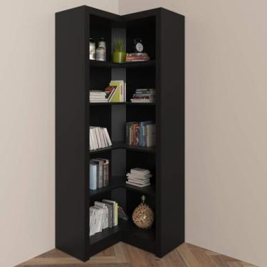 Imagem de Estante de Canto Aberta Multiuso 68x68cm com 4 prateleiras ME4132 Tecn