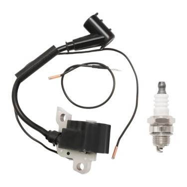 Imagem de ZUDKSUY Bobina de ignição 0000 400 1300 com vela de ignição, substituição para STHIL 024 026 028 029 034 036 038 MS240 MS260 MS290 MS310 MS360 Motosserra, substitui 0000 400 7000