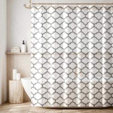 Imagem de 1 Cortina Box Banheiro Antimofo Ganchos 180x180 Pev Es M05