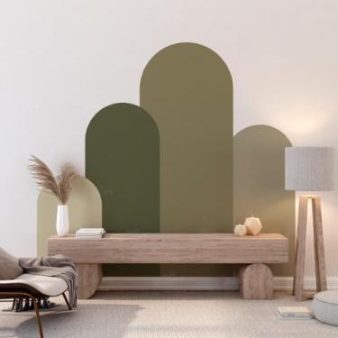 Imagem de Adesivo Quatro Arcos Geométrico Lavável Estilo Contemporâneo Para Parede Sala Escritório Hall