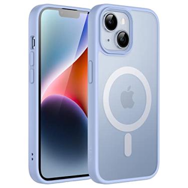 Imagem de JETech Capa Magnético para iPhone 14 Plus 6,7 Polegadas Compatível com MagSafe, Case Capinha Translúcido Fosco Verso Fina à Prova de Choque Tampa (Azul Celeste)