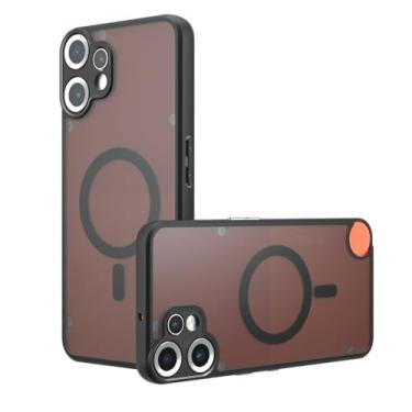 Imagem de Kukoufey Capa compatível com Nothing CMF Phone 2 Pro, compatível com MagSafe, capa magnética integrada para celular antichoque preta