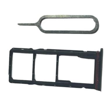 Imagem de zhxchzhi Bandeja de cartão SIM dupla OEM SD Crad Tray Solt Holder + pin compatível com Motorola Moto G05 peças cinza