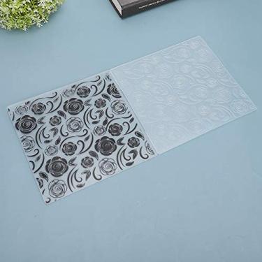 Imagem de Zerodis Pasta de Gravação Modelo de Padrão de Plástico Durável Diy para Artesanato de Papel 2pcs para Fabricação de Cartões, Scrapbooking 5.9x5.9in
