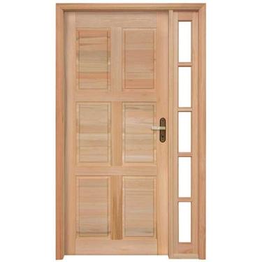 Imagem de Porta de Almofadas com Marco e Vitrô de Um Lado Rondosul Natural