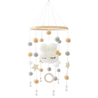 Imagem de simhoa Móbile musical para berço de bebê com sinos, Branco