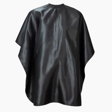 Imagem de Capa De Corte Cetim Com Botão Simples Para Cabeleireiro