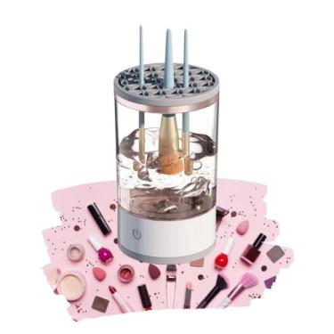 Imagem de Limpador Pincel Maquiagem Automatico Maquina de Lavar Esponja Pinceis 