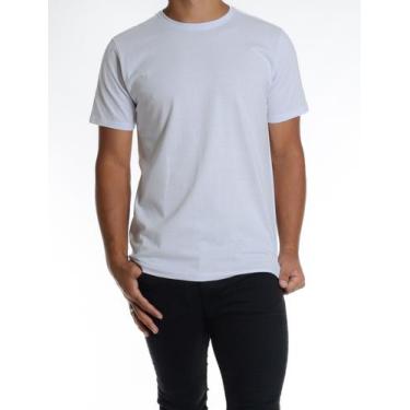 Imagem de Camiseta Masculina Lisa Basic 100 % Algodão  - L.A Importação, Branco,
