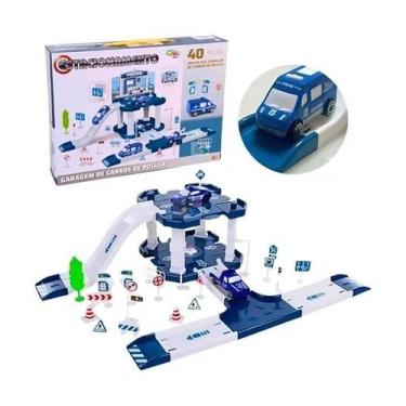 Imagem de Pista Com Estacionamento De Brinquedo Policial Com 40 Peças - Well Kid