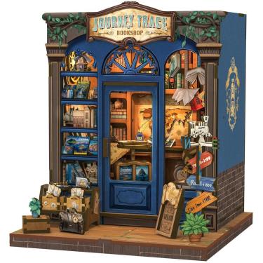 Imagem de Kit de casa em miniatura DIY Fsolis Book Nook Journey Trace Bookshop