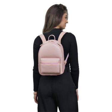 Imagem de Mochilinha Feminina Pequena Casual Mini Bolsa De Costa Faculdade - Pin