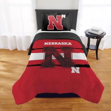 Imagem de Conjunto de edredom Nebraska Cornhuskers – Roupa de cama Nebraska para dormitórios, quartos de hóspedes, trailers, portas traseiras e Huskers, decoração de dia de jogo, solteiro/solteiro GG