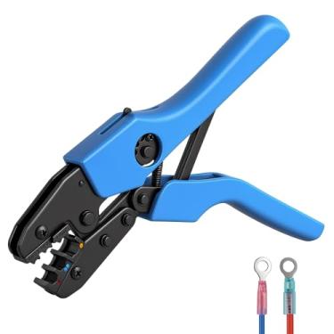 Imagem de Alicate de Crimpar, Ferramenta de crimpagem para conectores termorretráteis - 0,5-6 mm² Alicate de crimpagem com catraca para terminais de fios - Ferramentas de crimpagem com catraca