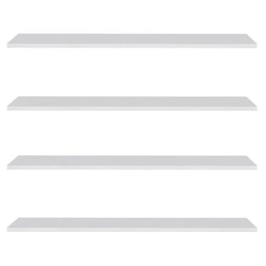 Imagem de Prateleira Flutuante Multiuso Kit 4 Suporte Invisível 91cm Yara Branco - Lumil