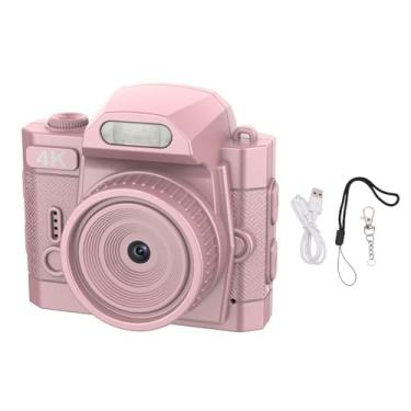 Imagem de Heayzoki Mini Câmera de Chaves, Câmera Digital de Chaves 4K de 64MP Com Tela HD de 1,54 Polegada, Incorporada Em 19 Efeitos de Filtro, 78 ° de Largura, Luz de Enchimento LED, para (Rosa)