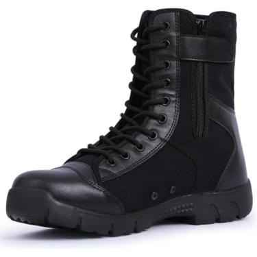 Imagem de Mulheres Sapatos De Montanhismo à Prova D'água Sapatos De Lona De Cano Alto Botas De Combate Ultraleves Camuflagem Verde Sapatos De Caminhada Antiderrapante Treinamento, Green, 6 UK