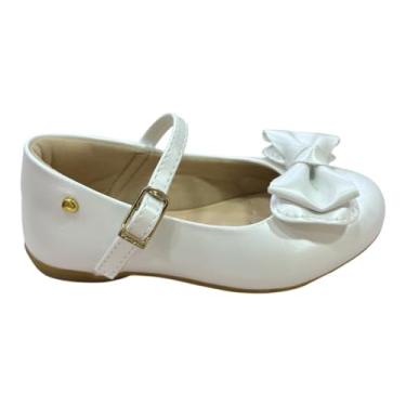 Imagem de Sapatilha Infantil Pampili Bailarina Laço Duplo Branca (Branca Perolado, BR, Criança de 1 a 3 anos, Numérico, P, 18)