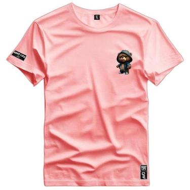 Imagem de Camiseta Coleção Little Bears PQ Urso Moletom Shap Life, GG, Rosa clar