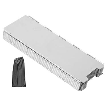 Imagem de Milageto Protetor de Vento para Fogão de Acampamento, Proteção Contra Vento em Liga de Alumínio, para Fogão Externo, para Cozinhar, 16 Pratos