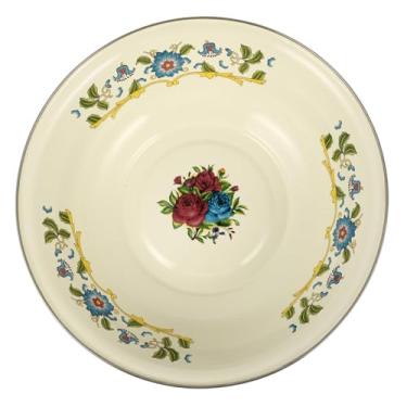 Imagem de DOITOOL Tigela de mistura vintage - Tigela de salada e sopa esmaltada - Bandeja de servir redonda para casa