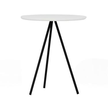 Imagem de Mesa Lateral Redonda Trilegal Ø420x530 - Preto/Branco