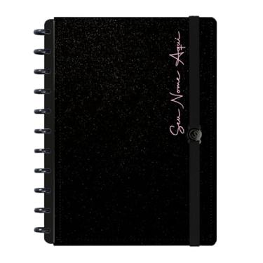 Imagem de Caderno de Disco Inteligente Personalizado Iscool G Solid Glitter Preto