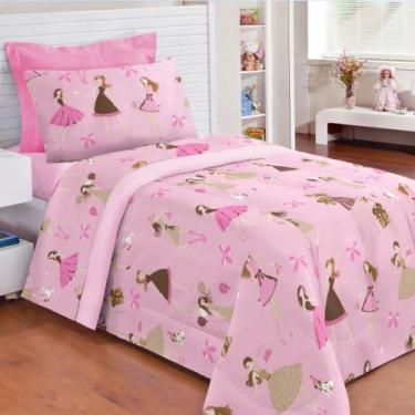 Imagem de Kit Edredom Infantil Sofie Marrie e Fifi + Jogo De Lençol 5 Peças - Ro