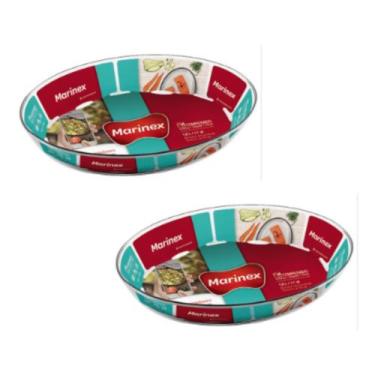 Imagem de Travessa Vidro Assados e sobremesas 1,6L Nadir Marinex 2Un