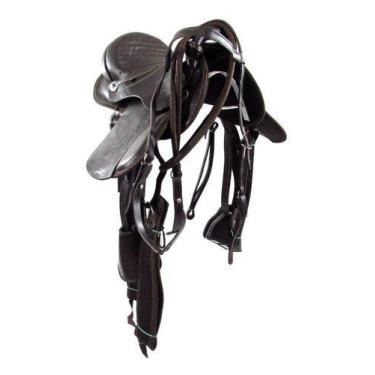 Imagem de Sela Australiana Marrom Infantil De Arco Luxo 12 Polegadas - Couros Al