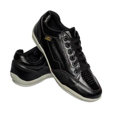 Imagem de Sapatenis Masculino Tênis Em Couro Macio Confortável - Garra, Preto