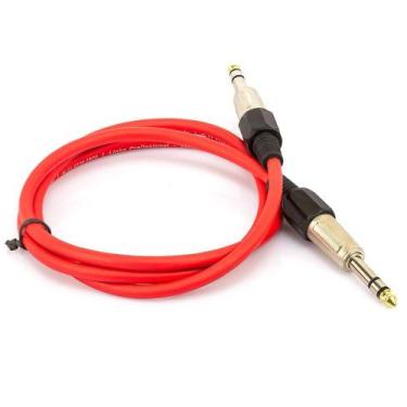 Imagem de Cabo P10 Para P10 Estéreo Profissional Vermelho 4M - Cirilo Cabos