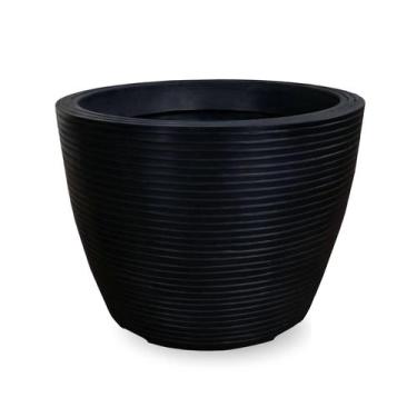 Imagem de Vaso De Planta Redondo Decorativo Polietileno R 30X40 Preto - Foster P