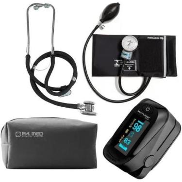 Imagem de Kit Acadêmico Para Enfermagem PAMED Com Oxímetro E Estojo, Preto
