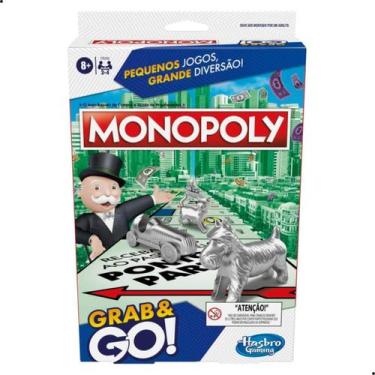 Imagem de Jogo de Tabuleiro Monopoly Grab & Go Portátil Hasbro F8256