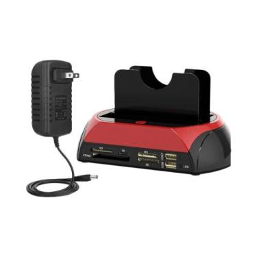 Imagem de Estação De Docking Dual Bay 10 Em 1 IDE SATA USB3.0 Para HDD, HUB Para