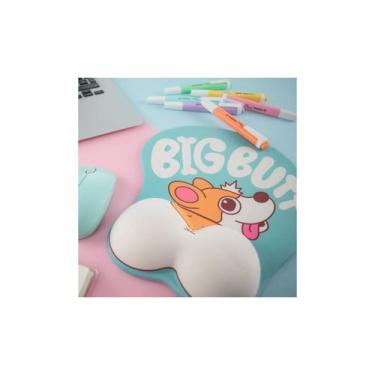 Imagem de Mouse Pad de silicone Kawaii Corgi Design azul claro - Lightbek Offici