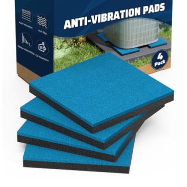 Imagem de Pearwow Almofadas antivibração 20 x 20 x 10 cm, pacote com 4 tapetes de amortecimento de vibração para ar condicionado central, unidade externa, unidade condensadora, amortecedor de vibração na