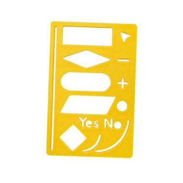 Imagem de CarpNettore Modelo de Organograma, Modelo de Desenho de Símbolo de Fluxograma, Régua, Ferramenta de Estêncil Geométrico Compacto para Gerenciamento Diário,