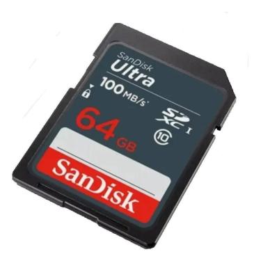 Imagem de 2X Cartão De Memória Sandisk Ultra 64Gb 100Mb/S Full Hd Sdxc