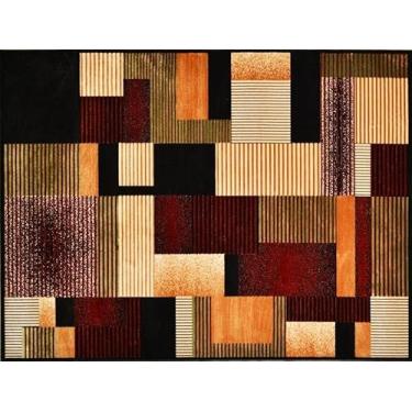 Imagem de Tapete Retangular Veludo Marbella Illusione Artistic Preto 60x120 cm