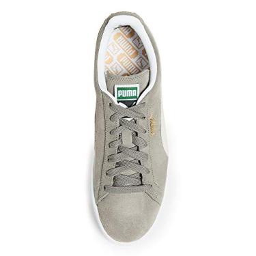 Imagem de Puma - Tênis masculino Suede Classic Plus, Steeple Gray/White, 8