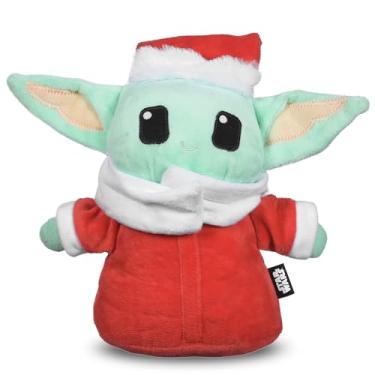 Imagem de STAR WARS Para animais de estimação de 23 cm, boneco de pelúcia infantil de Papai Noel, brinquedos para animais de estimação, Grogu Squeaky Pet Toy | Brinquedo de mastigar para cães, pelúcia Grogu