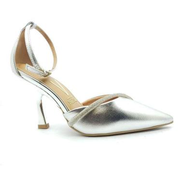 Imagem de Sapato Vizzano Feminino 1464203, 36, Prata, Branco off, Cristal