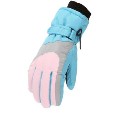 Imagem de Luvas de inverno para crianças meninos meninas neve luvas à prova de v