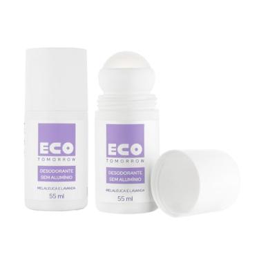 Imagem de Kit 2 Desodorante Sem Alumínio Eco Tomorrow Melaleuca e Lavanda 55g