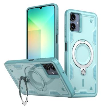 Imagem de SORAKA Capa para Samsung Galaxy A06 com suporte,compatível com MagSafe,Capa Samsung Galaxy A06 com chapa de ferro Capa resistente que absorve choques Proteção contra quedas de nível militar