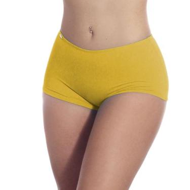 Imagem de Calcinha de Biquíni Shortinho Sunga Feminina - Estigma, G, Amarelo